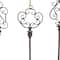 31" Black Metal Skeleton Key Industrial Wall Décor Set